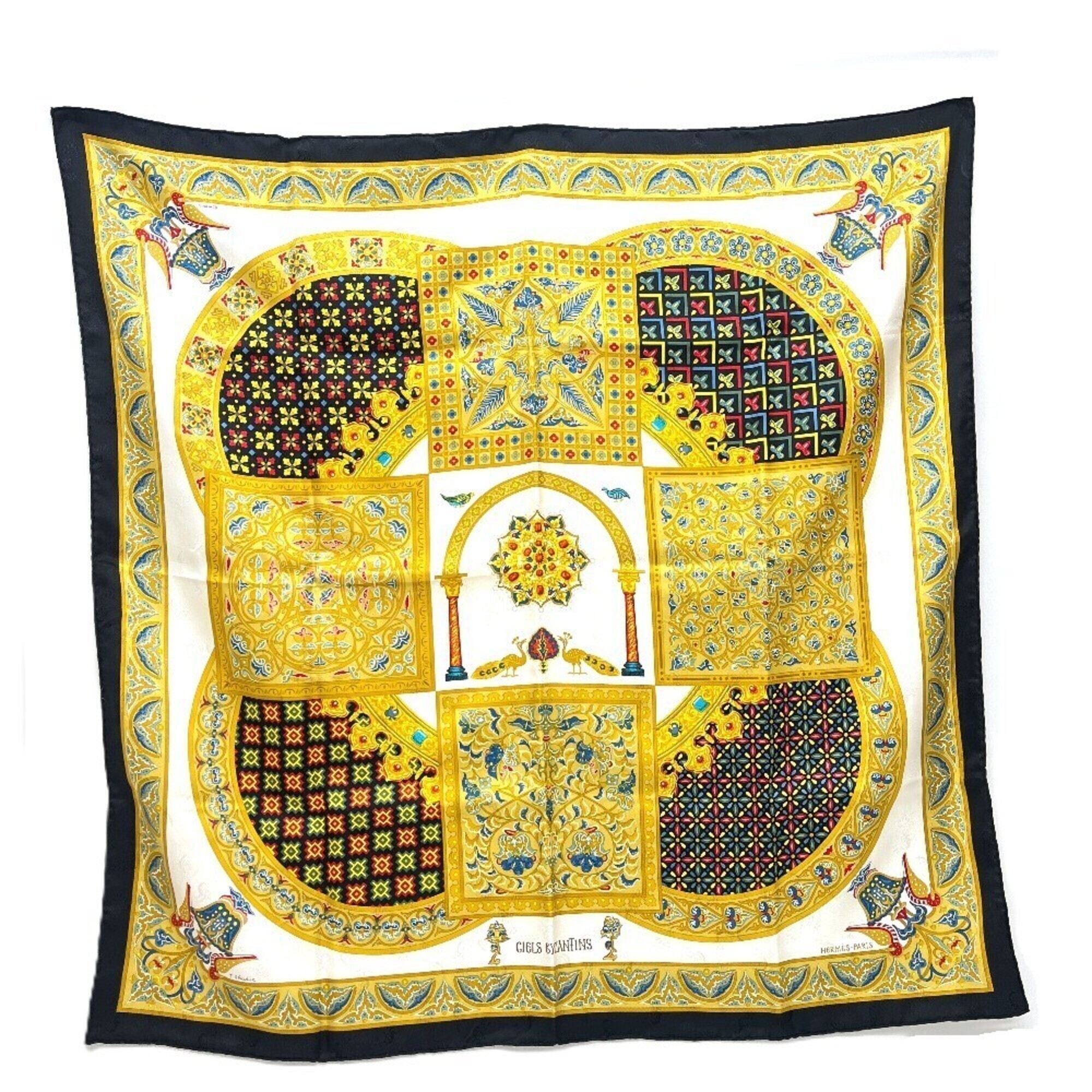 Hermes Ciels Byzantins (Byzantine Sky) Carre 90 (Carre 90) - Silk Scarf/Muffl...